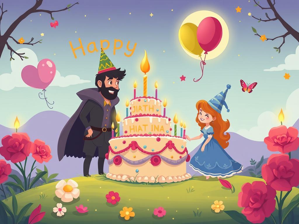 A birthday in the style of a favorite cartoon or fairy taleфото